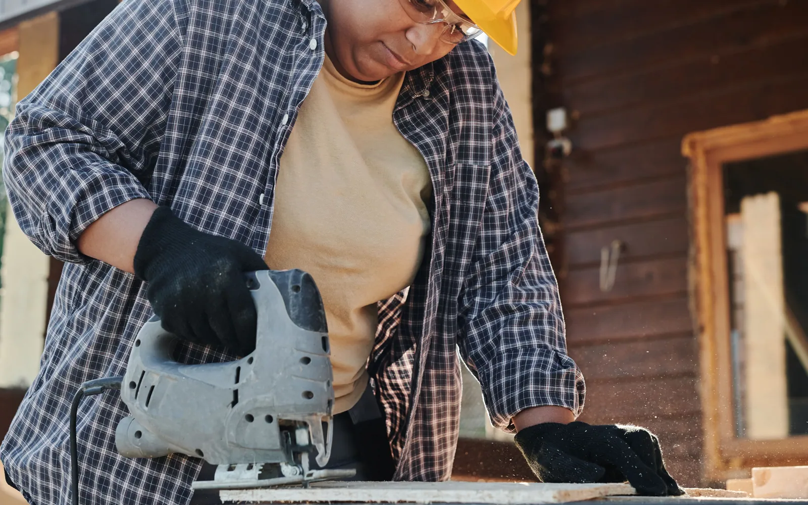 Tradesperson working with tools