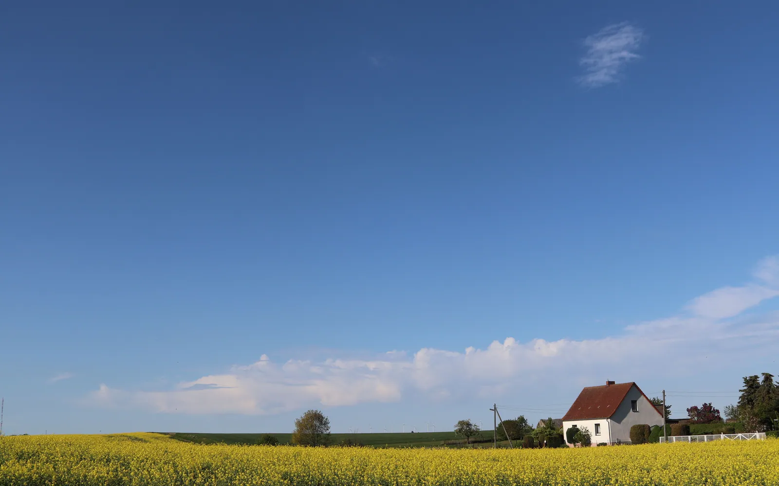 Rural farmhouse in the countryside