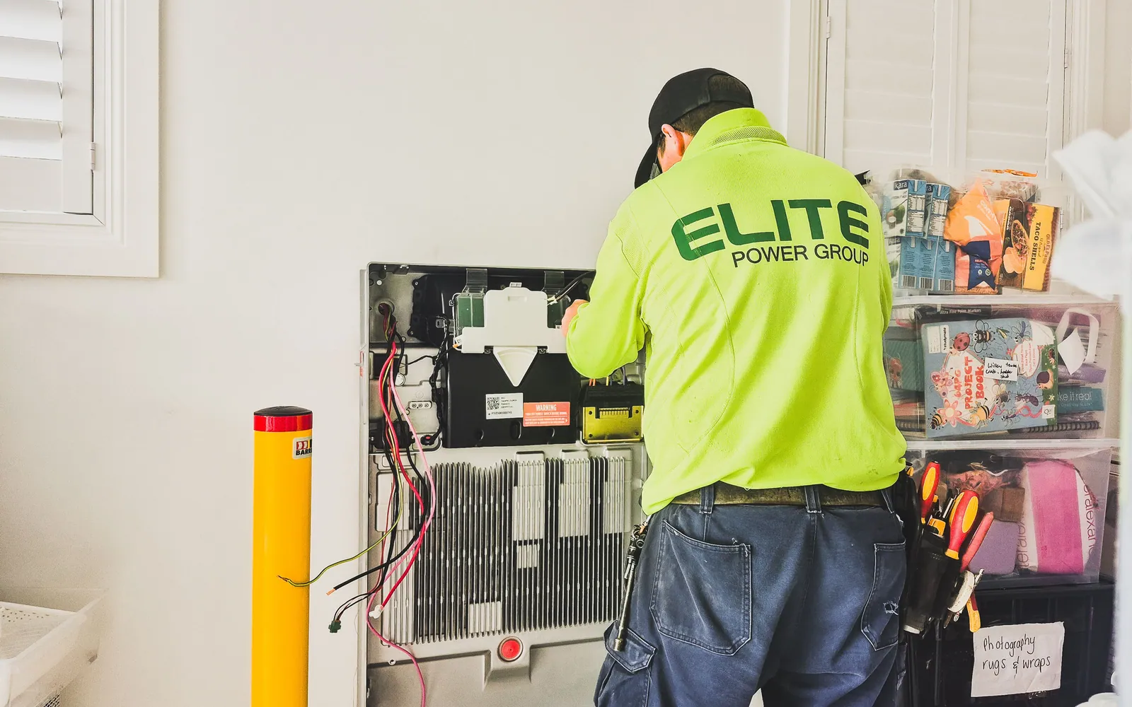 Home solar battery storage unit