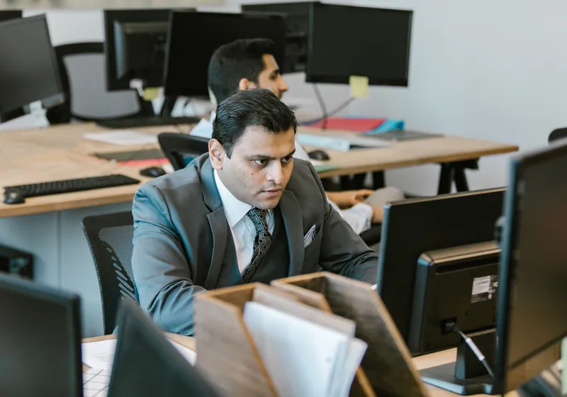 Professional at office desk